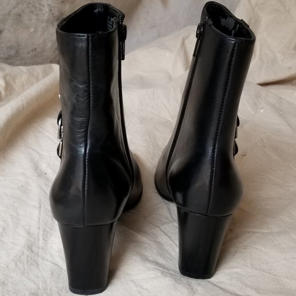 East 5th Women’s Leather Ankle Boots Black 8M - Picture 11 of 16